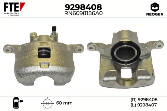 Bremssattel Vorderachse rechts FTE 9298408 Bild Bremssattel Vorderachse rechts FTE 9298408