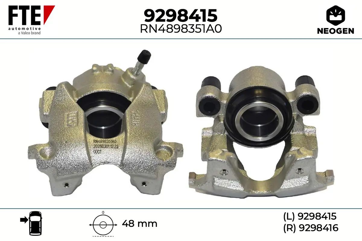 Bremssattel Vorderachse links FTE 9298415