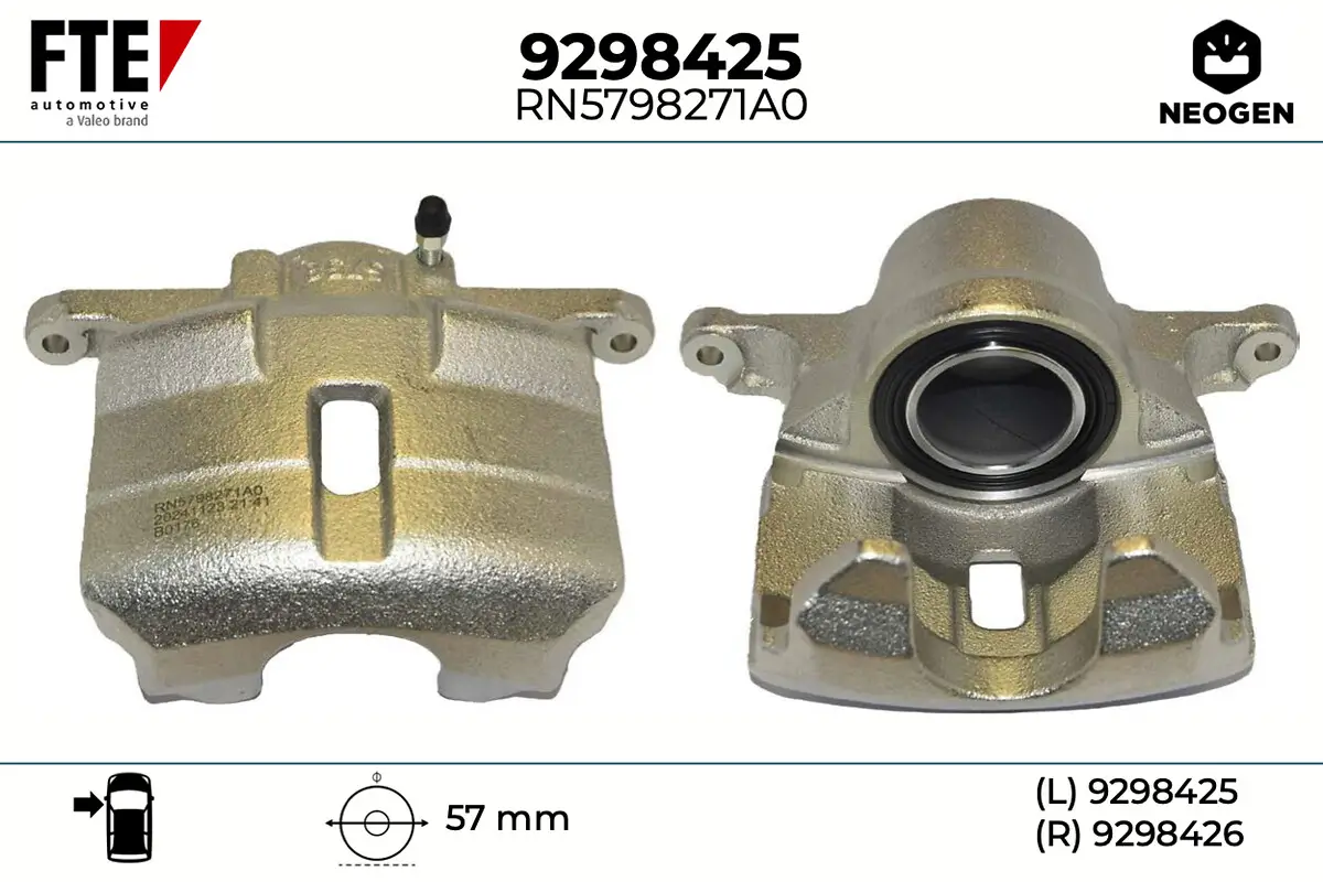 Bremssattel Vorderachse links FTE 9298425