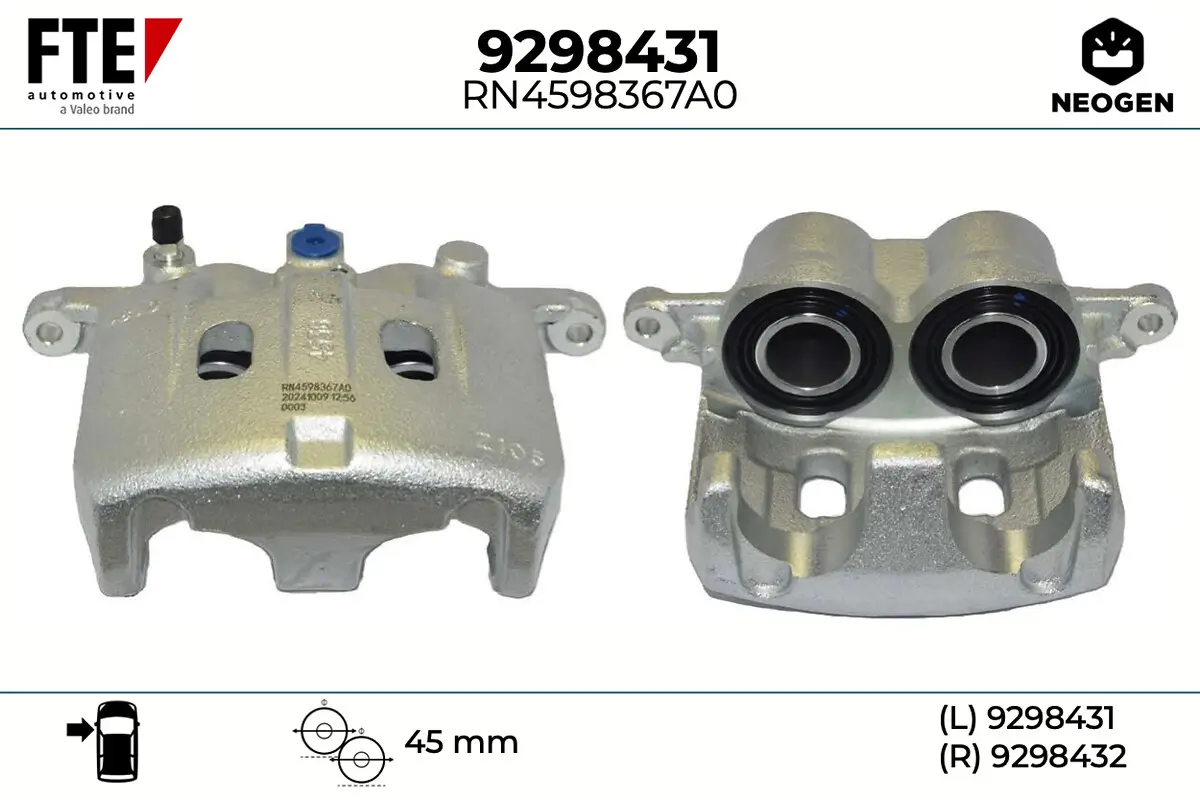 Bremssattel Vorderachse links FTE 9298431