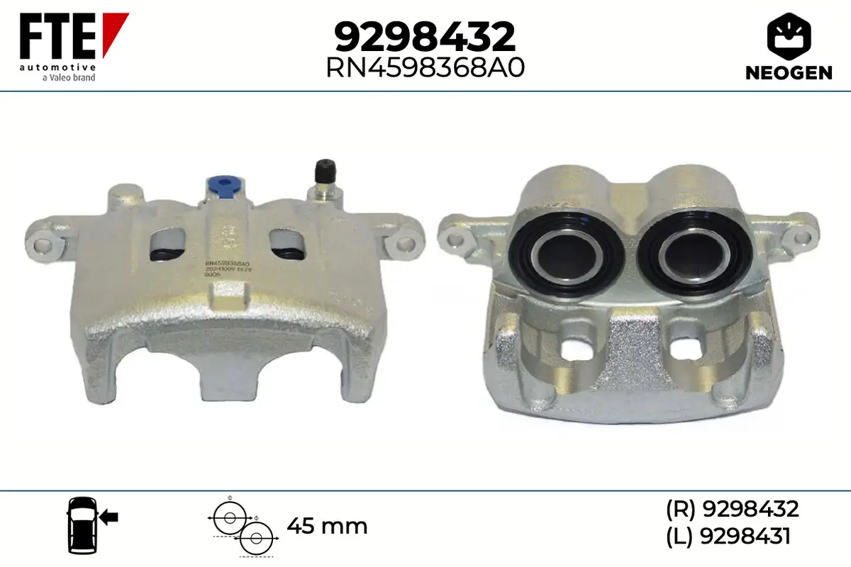 Bremssattel Vorderachse rechts FTE 9298432