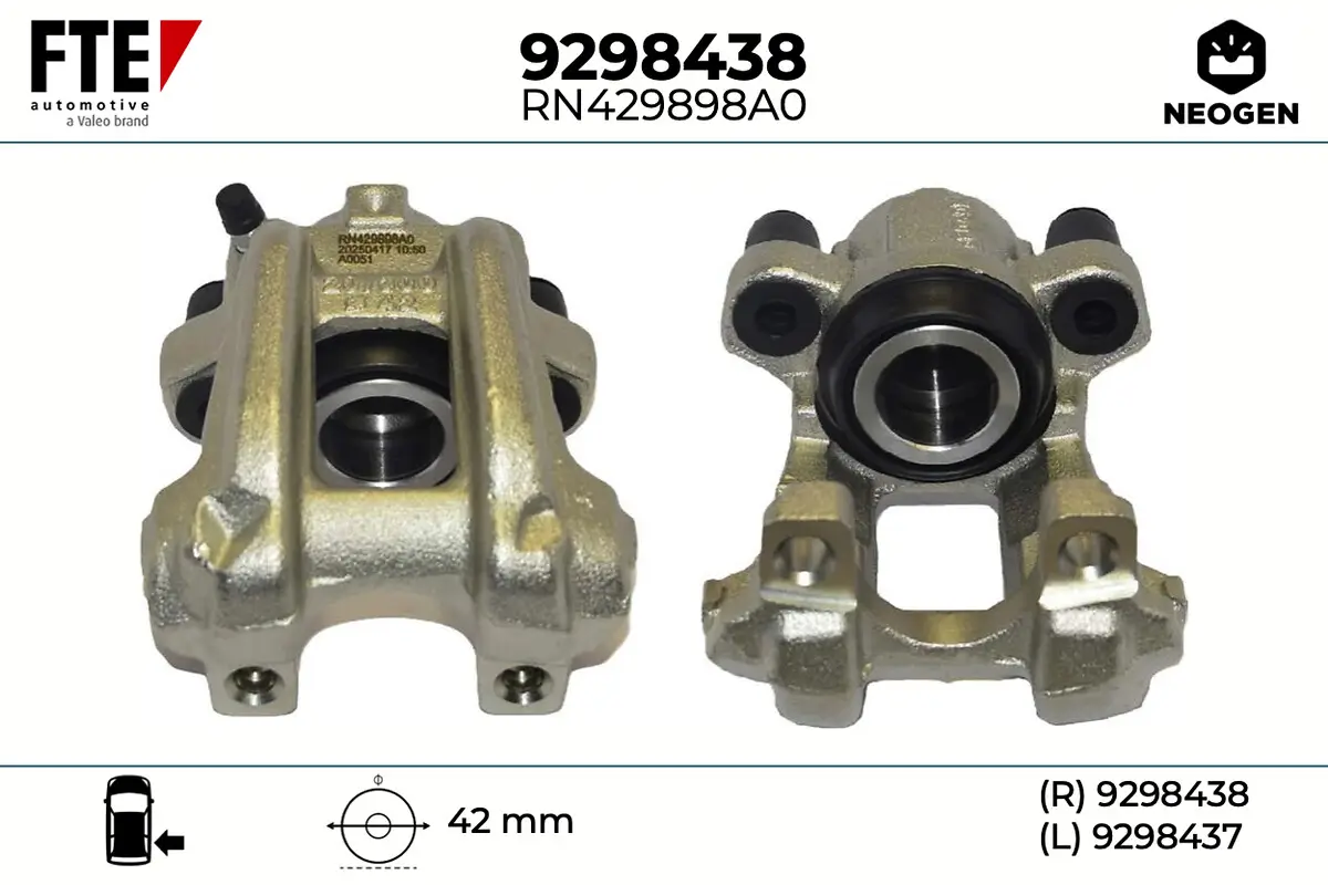Bremssattel Hinterachse rechts FTE 9298438