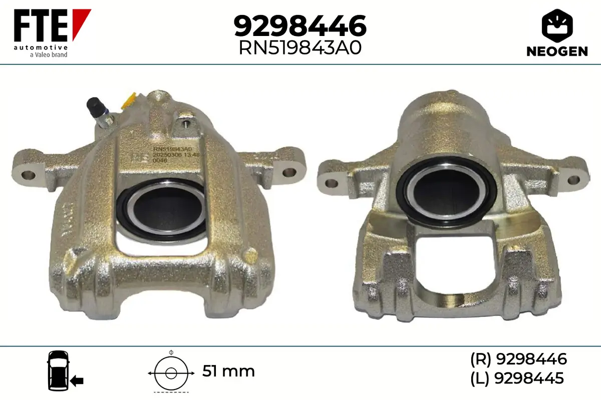 Bremssattel Hinterachse rechts FTE 9298446