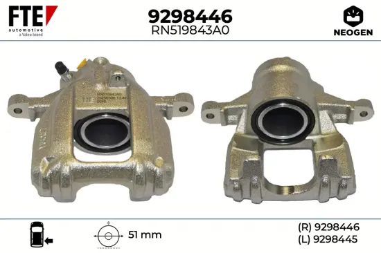 Bremssattel Hinterachse rechts FTE 9298446 Bild Bremssattel Hinterachse rechts FTE 9298446