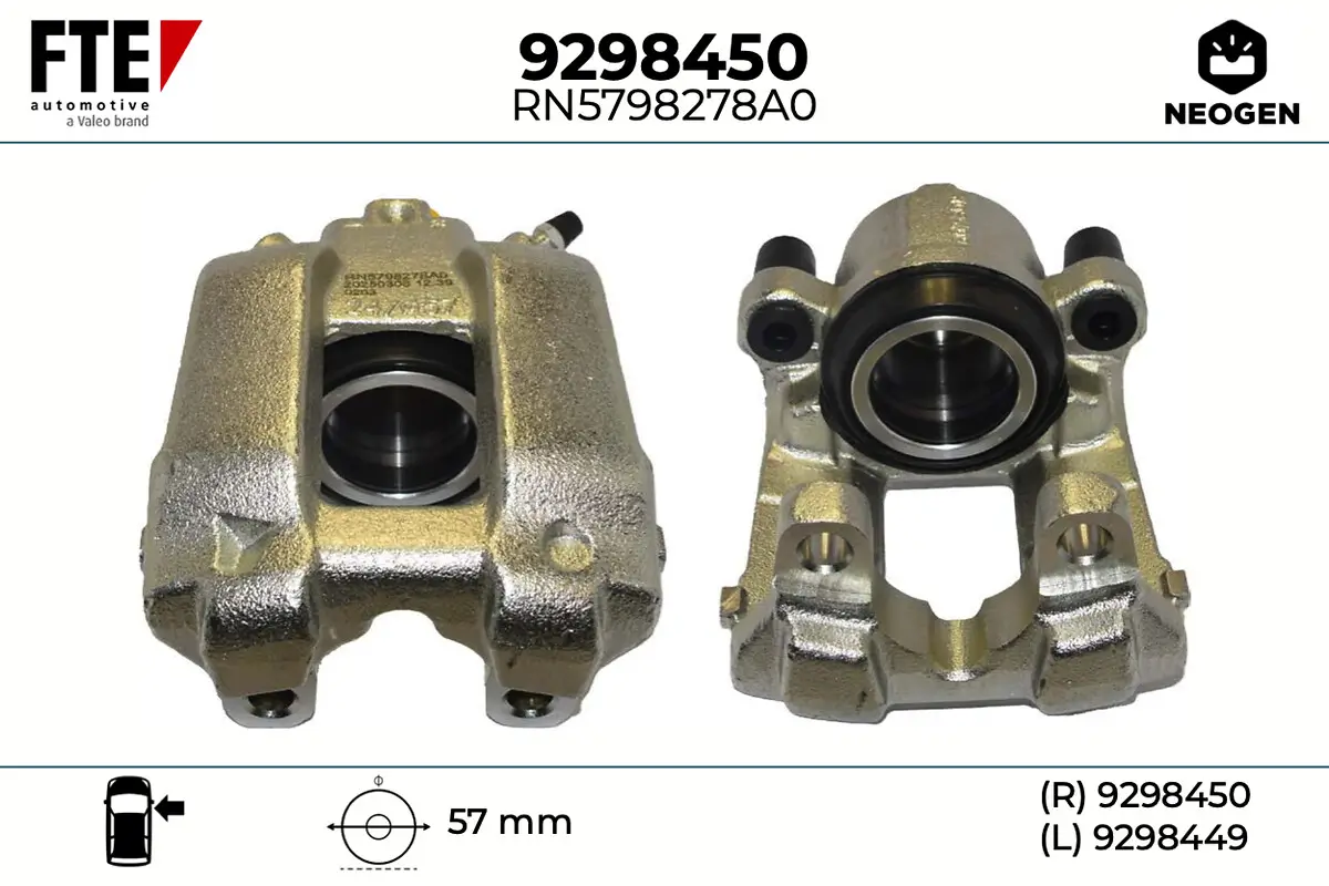 Bremssattel Vorderachse rechts FTE 9298450