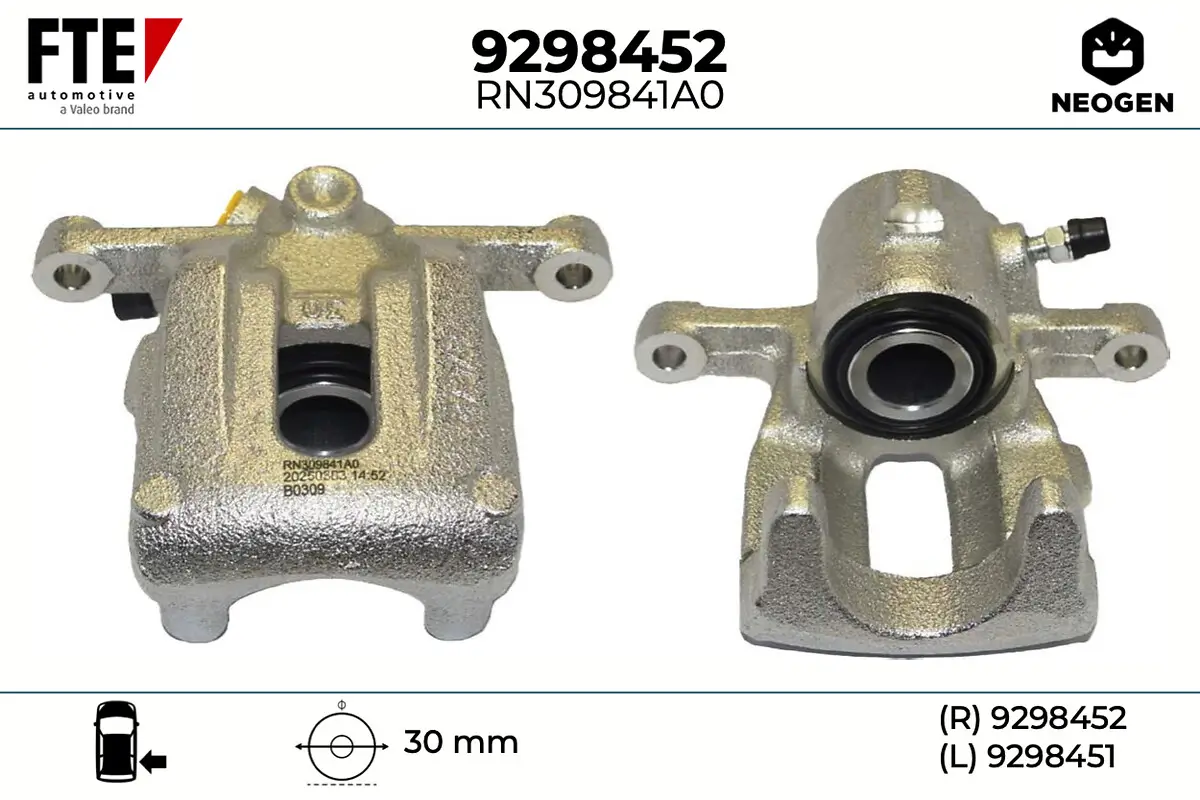Bremssattel Hinterachse rechts FTE 9298452