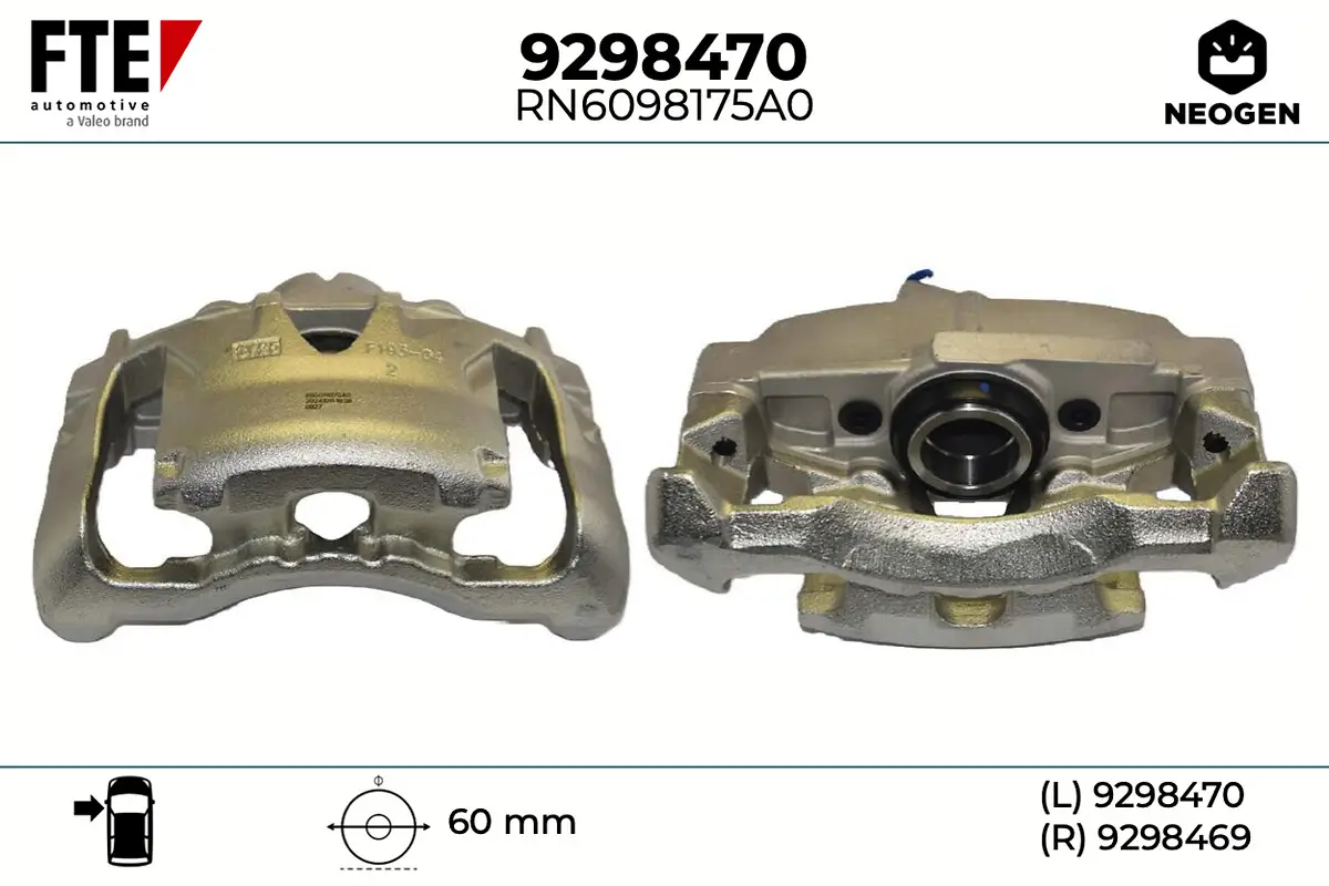 Bremssattel Vorderachse links FTE 9298470