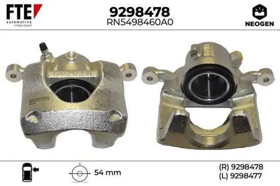 Bremssattel Vorderachse rechts FTE 9298478 Bild Bremssattel Vorderachse rechts FTE 9298478