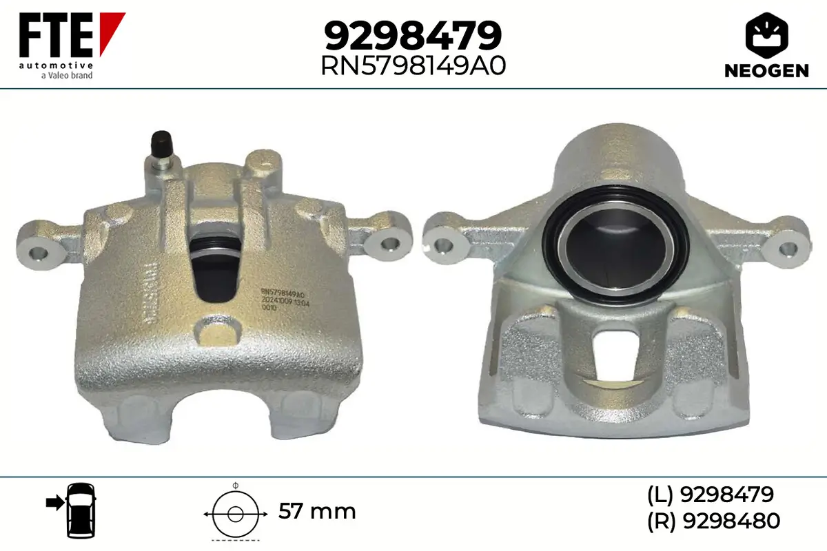 Bremssattel Vorderachse links FTE 9298479