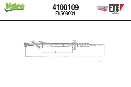 Seilzug, Kupplungsbetätigung FTE 4100109 Bild Seilzug, Kupplungsbetätigung FTE 4100109