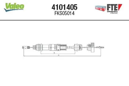 Seilzug, Kupplungsbetätigung FTE 4101405 Bild Seilzug, Kupplungsbetätigung FTE 4101405