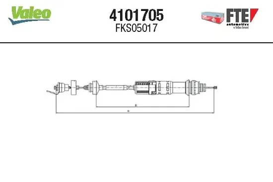 Seilzug, Kupplungsbetätigung FTE 4101705 Bild Seilzug, Kupplungsbetätigung FTE 4101705