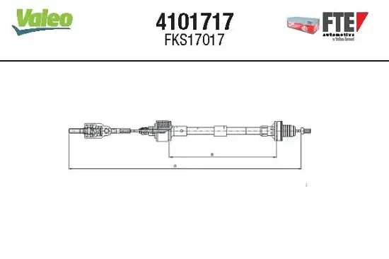 Seilzug, Kupplungsbetätigung FTE 4101717 Bild Seilzug, Kupplungsbetätigung FTE 4101717