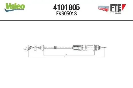 Seilzug, Kupplungsbetätigung FTE 4101805 Bild Seilzug, Kupplungsbetätigung FTE 4101805