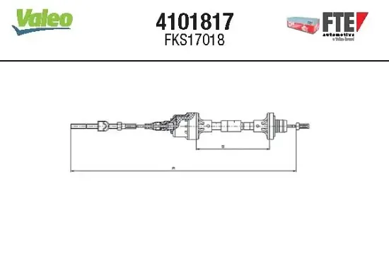 Seilzug, Kupplungsbetätigung FTE 4101817 Bild Seilzug, Kupplungsbetätigung FTE 4101817