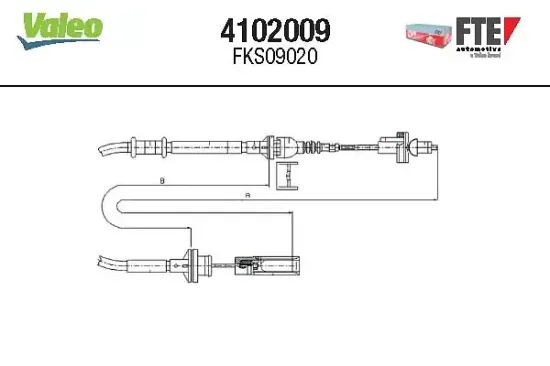 Seilzug, Kupplungsbetätigung FTE 4102009 Bild Seilzug, Kupplungsbetätigung FTE 4102009