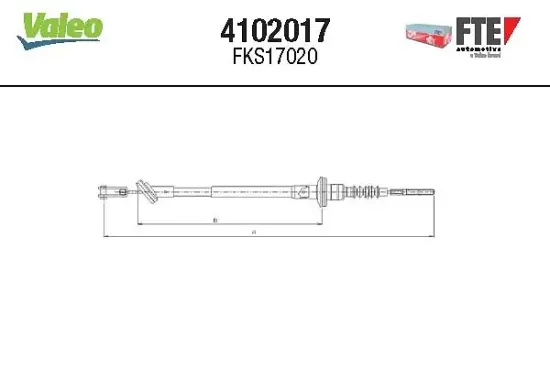 Seilzug, Kupplungsbetätigung FTE 4102017 Bild Seilzug, Kupplungsbetätigung FTE 4102017