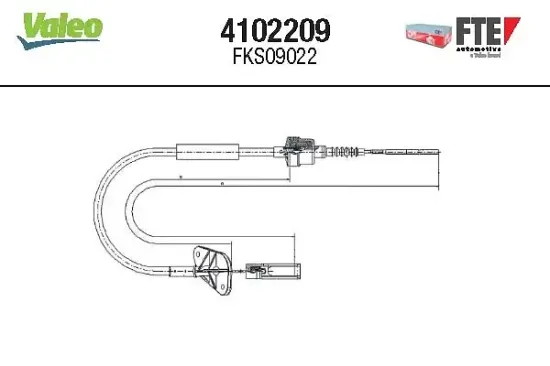 Seilzug, Kupplungsbetätigung FTE 4102209 Bild Seilzug, Kupplungsbetätigung FTE 4102209