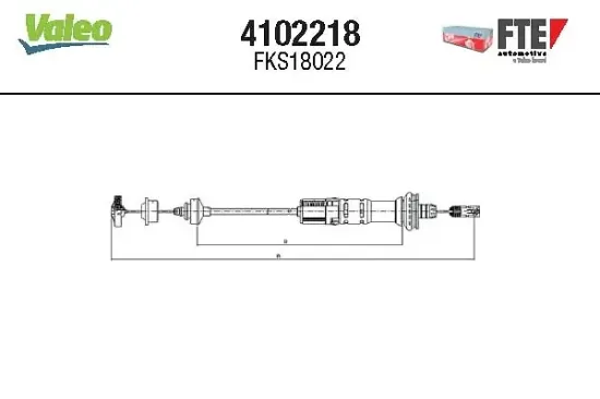 Seilzug, Kupplungsbetätigung FTE 4102218 Bild Seilzug, Kupplungsbetätigung FTE 4102218