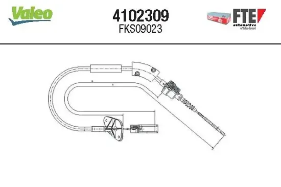 Seilzug, Kupplungsbetätigung FTE 4102309 Bild Seilzug, Kupplungsbetätigung FTE 4102309