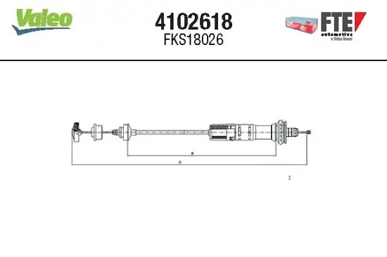 Seilzug, Kupplungsbetätigung FTE 4102618 Bild Seilzug, Kupplungsbetätigung FTE 4102618