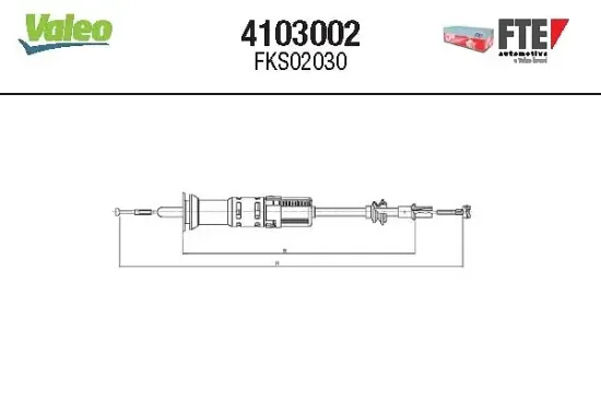 Seilzug, Kupplungsbetätigung FTE 4103002 Bild Seilzug, Kupplungsbetätigung FTE 4103002