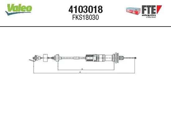 Seilzug, Kupplungsbetätigung FTE 4103018 Bild Seilzug, Kupplungsbetätigung FTE 4103018