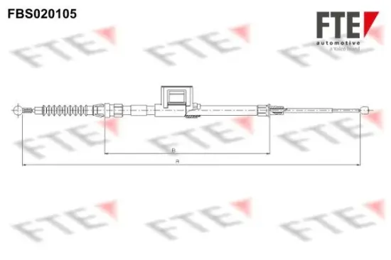 Seilzug, Feststellbremse hinten FTE 9250009 Bild Seilzug, Feststellbremse hinten FTE 9250009