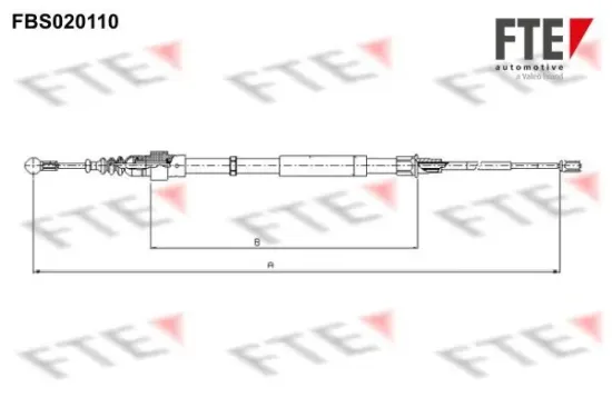 Seilzug, Feststellbremse hinten FTE 9250015 Bild Seilzug, Feststellbremse hinten FTE 9250015