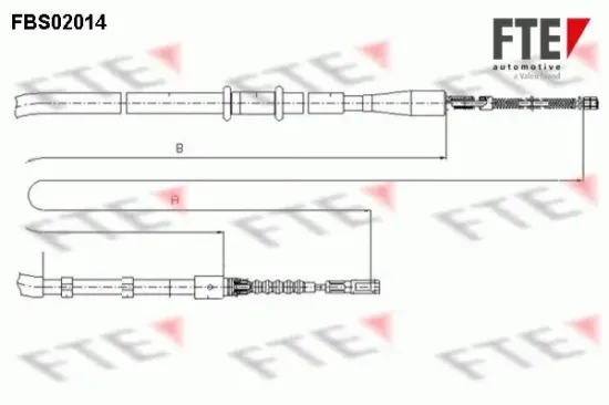 Seilzug, Feststellbremse hinten FTE 9250030 Bild Seilzug, Feststellbremse hinten FTE 9250030