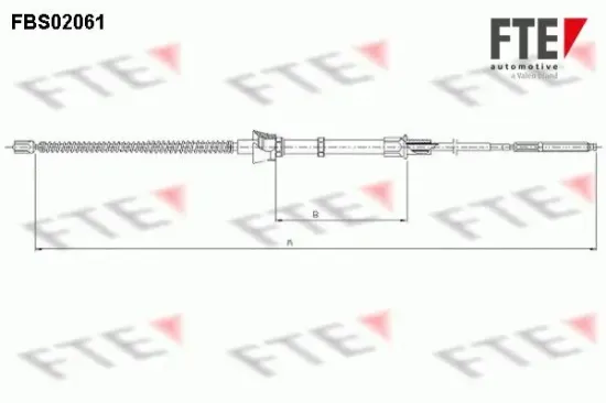 Seilzug, Feststellbremse hinten FTE 9250063 Bild Seilzug, Feststellbremse hinten FTE 9250063