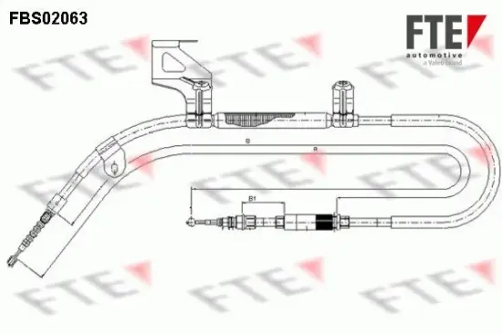 Seilzug, Feststellbremse FTE 9250065 Bild Seilzug, Feststellbremse FTE 9250065