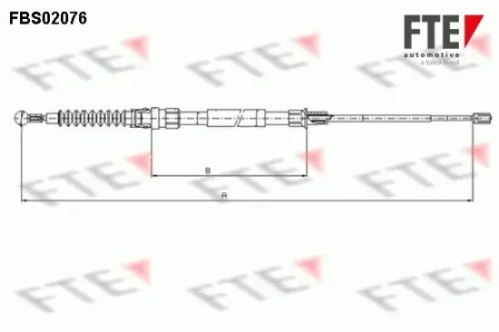 Seilzug, Feststellbremse hinten rechts FTE 9250077 Bild Seilzug, Feststellbremse hinten rechts FTE 9250077