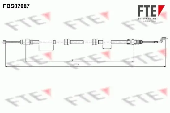 Seilzug, Feststellbremse FTE 9250087 Bild Seilzug, Feststellbremse FTE 9250087