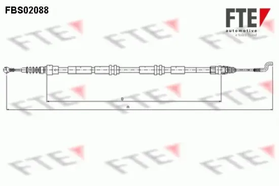 Seilzug, Feststellbremse hinten FTE FBS02088 Bild Seilzug, Feststellbremse hinten FTE FBS02088