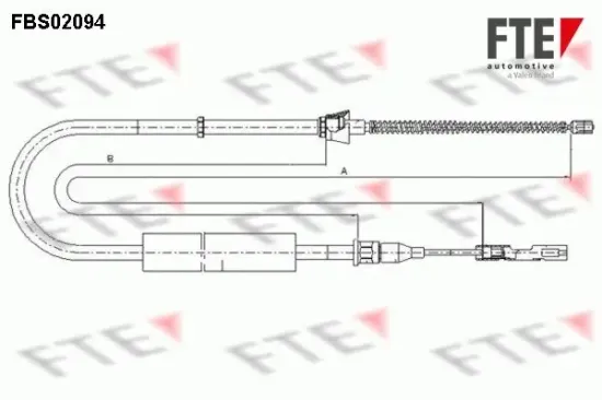 Seilzug, Feststellbremse hinten rechts FTE 9250094 Bild Seilzug, Feststellbremse hinten rechts FTE 9250094