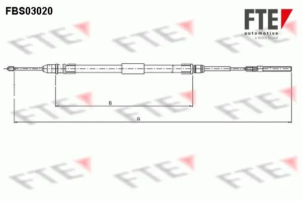 Seilzug, Feststellbremse hinten links FTE FBS03020