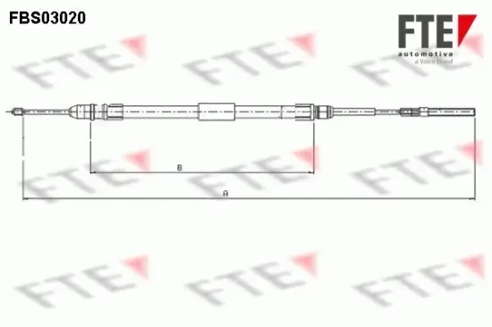 Seilzug, Feststellbremse hinten links FTE FBS03020 Bild Seilzug, Feststellbremse hinten links FTE FBS03020
