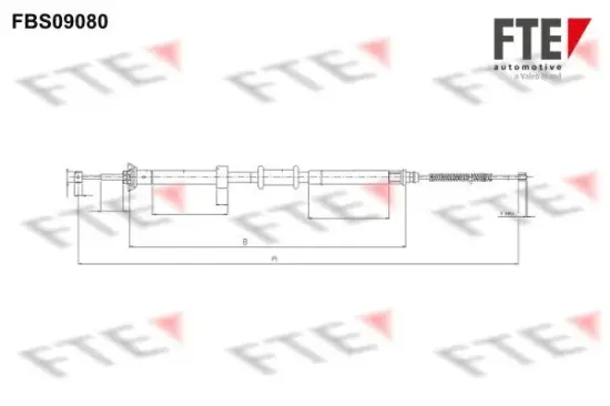 Seilzug, Feststellbremse hinten rechts FTE 9250300 Bild Seilzug, Feststellbremse hinten rechts FTE 9250300