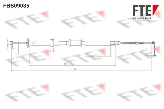 Seilzug, Feststellbremse hinten links FTE 9250303 Bild Seilzug, Feststellbremse hinten links FTE 9250303