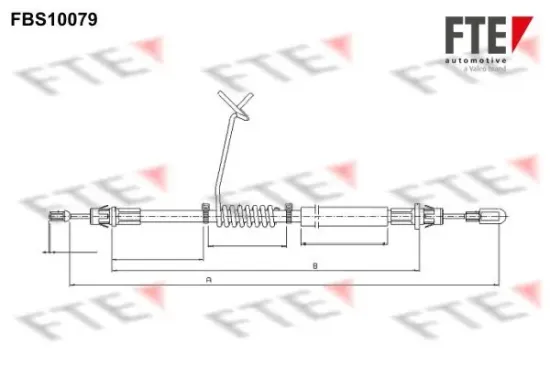 Seilzug, Feststellbremse hinten links FTE 9250370 Bild Seilzug, Feststellbremse hinten links FTE 9250370