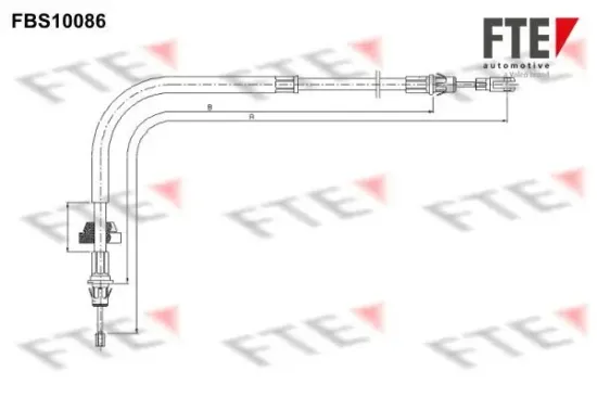 Seilzug, Feststellbremse vorne FTE 9250377 Bild Seilzug, Feststellbremse vorne FTE 9250377