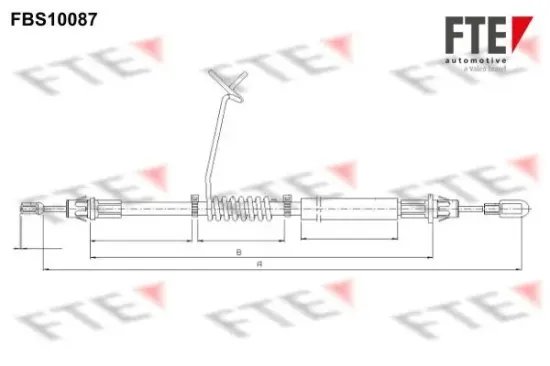 Seilzug, Feststellbremse hinten links FTE 9250378 Bild Seilzug, Feststellbremse hinten links FTE 9250378