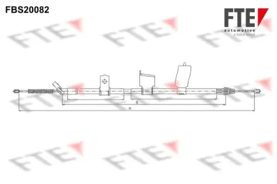 Seilzug, Feststellbremse hinten links FTE 9250591 Bild Seilzug, Feststellbremse hinten links FTE 9250591