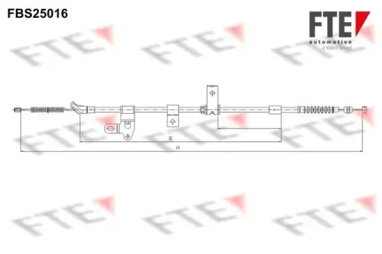 Seilzug, Feststellbremse hinten rechts FTE 9250605 Bild Seilzug, Feststellbremse hinten rechts FTE 9250605