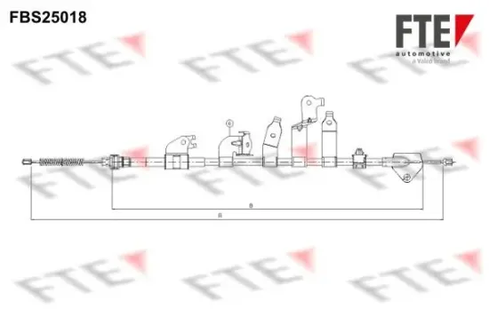 Seilzug, Feststellbremse FTE 9250607 Bild Seilzug, Feststellbremse FTE 9250607