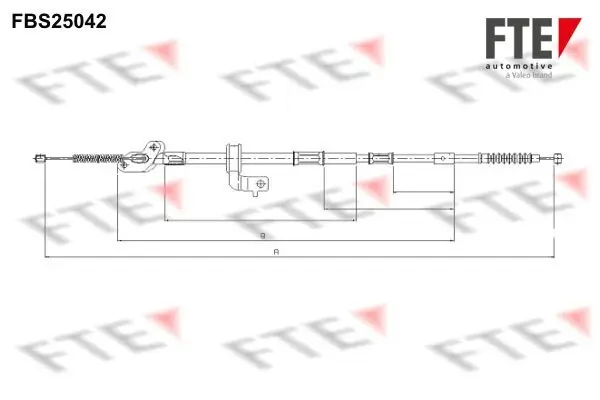 Seilzug, Feststellbremse hinten rechts FTE 9250631