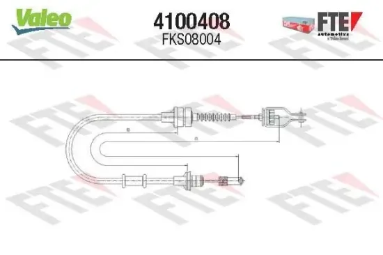 Seilzug, Kupplungsbetätigung FTE 4100408 Bild Seilzug, Kupplungsbetätigung FTE 4100408