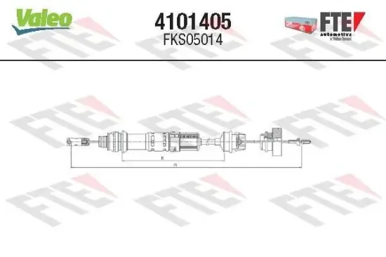 Seilzug, Kupplungsbetätigung FTE 4101405 Bild Seilzug, Kupplungsbetätigung FTE 4101405