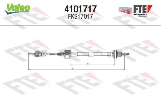 Seilzug, Kupplungsbetätigung FTE 4101717 Bild Seilzug, Kupplungsbetätigung FTE 4101717